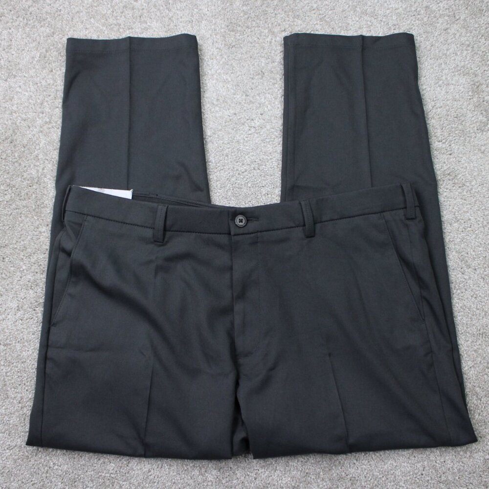 Haggar‎ H26 Performance Dress Pants NWT Mens 42x30 Black Super Flex Waistband